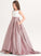 Satin With Mira Neck Scoop Bow(s) Ball-Gown/Princess Train Junior Bridesmaid Dresses Sweep Pockets