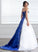 Ball-Gown/Princess Wedding Dresses With Wedding Strapless Rebekah Train Sash Embroidered Court Beading Satin Dress