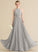 Length Floor-Length Pleated Fabric Embellishment ScoopNeck A-Line Neckline Silhouette Moriah Natural Waist A-Line/Princess