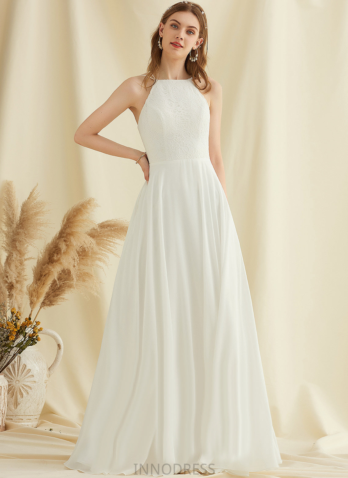 Wedding Dresses A-Line Floor-Length Wedding Brittany Dress Lace Chiffon