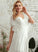 Wedding Dresses A-Line V-neck Dress Front Floor-Length Split Lace Wedding Gracelyn With
