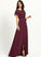 ScoopNeck A-Line Fabric Ruffle Length Silhouette Asymmetrical Embellishment Neckline Maya A-Line/Princess Natural Waist