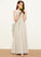 Floor-Length Ruffles Cascading Morgan Junior Bridesmaid Dresses Chiffon V-neck With A-Line