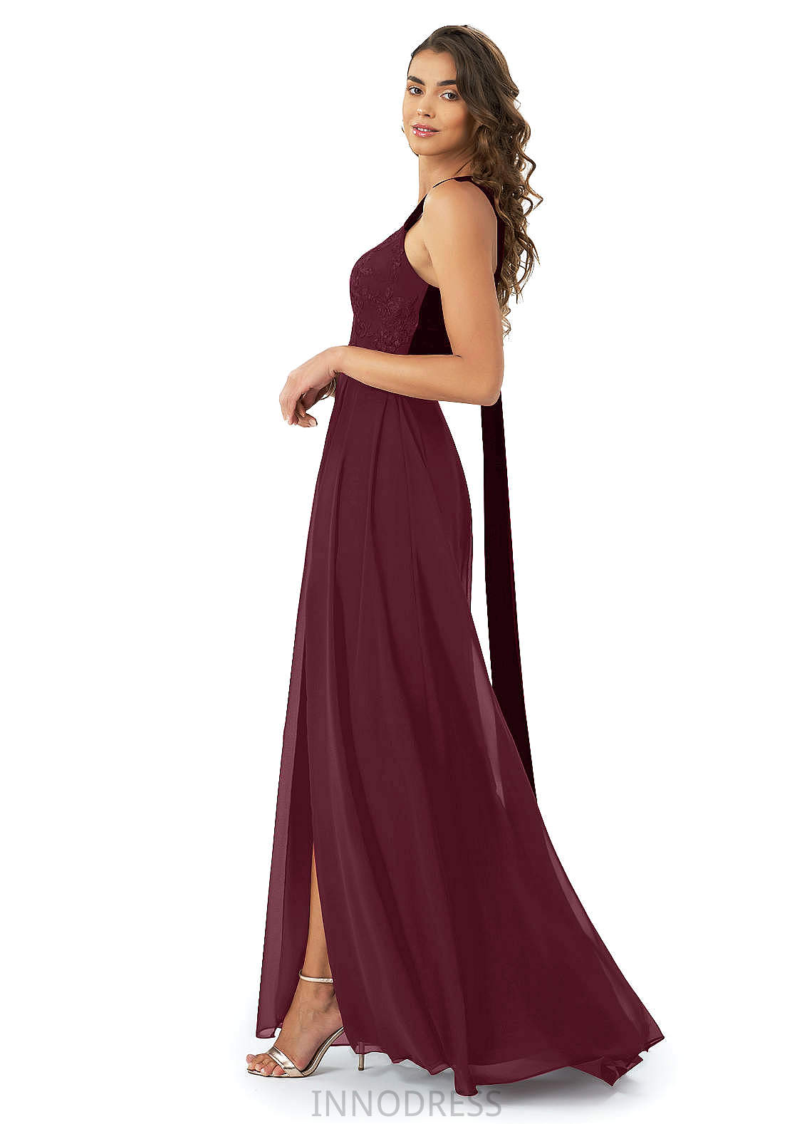 Kiera Scoop Floor Length A-Line/Princess Sleeveless Natural Waist Bridesmaid Dresses