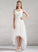 A-Line Dress Sequins V-neck Wedding Dresses Tulle Wedding Ruffle Beading Kara Asymmetrical With
