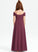 With Chiffon Grace A-Line Off-the-Shoulder Floor-Length Junior Bridesmaid Dresses Ruffle