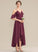 CascadingRuffles Asymmetrical Embellishment Length Silhouette A-Line Fabric Neckline V-neck Shyla A-Line/Princess Sleeveless