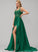 Split Lace Shayna With Neckline Train Prom Dresses Sequins Satin Front Square A-Line Sweep