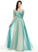 With Prom Dresses Floor-Length Beading Neck Scoop Ball-Gown/Princess Tulle Carleigh