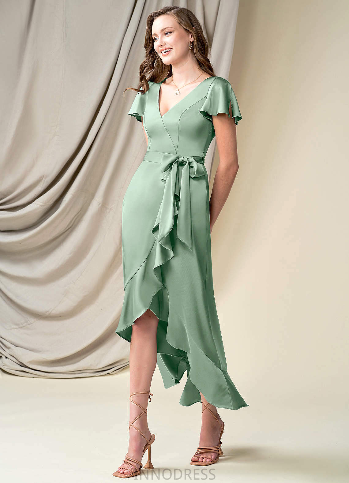 Rachel Floor Length Sleeveless A-Line/Princess Natural Waist Scoop Bridesmaid Dresses