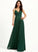 V-neck Brylee Prom Dresses A-Line Pleated Floor-Length With