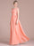 V-neck Chiffon Prom Dresses With Ruffle Ball-Gown/Princess Ryan Floor-Length