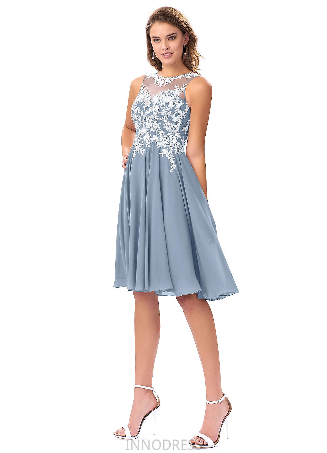 Hana Floor Length A-Line/Princess Sleeveless Spaghetti Staps Natural Waist Bridesmaid Dresses