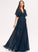 Length A-Line Fabric Floor-Length V-neck Silhouette Embellishment Neckline SplitFront Mariela V-Neck A-Line/Princess