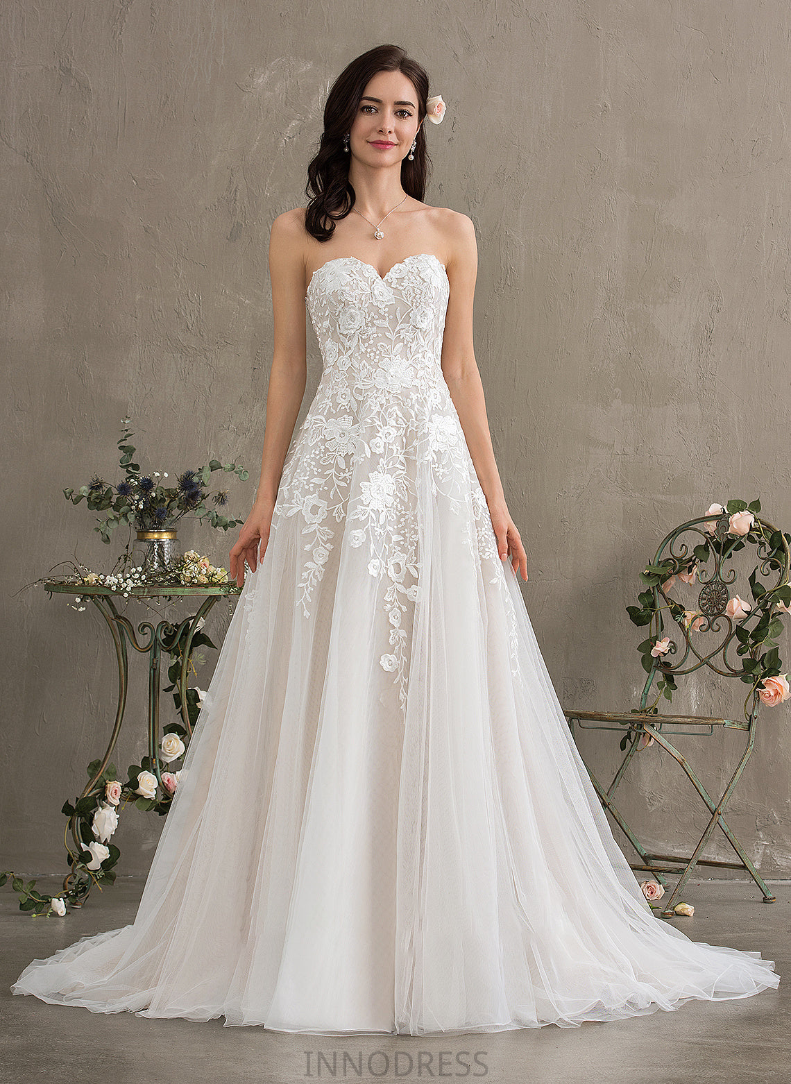 Train Sweetheart Wedding Dresses Wedding Tulle Alejandra Court Ball-Gown/Princess Dress
