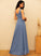 Kaitlin Chiffon Asymmetrical V-neck Prom Dresses Ruffle With Bow(s) A-Line