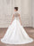 Court Train Satin Wedding Dresses Lace Ball-Gown/Princess V-neck Zoe With Dress Ruffle Wedding