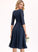 Silhouette A-Line Pockets Length Embellishment V-neck Neckline Knee-Length Fabric Allison Sleeveless Spaghetti Staps