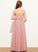 Cascading With Olive Square A-Line Junior Bridesmaid Dresses Floor-Length Neckline Ruffles Chiffon