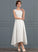 Satin Wedding Dresses Asymmetrical A-Line Erika Neckline Dress Wedding Square
