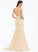 Train Tulle Scoop With Prom Dresses Sweep Lauren Sequins Trumpet/Mermaid Neck