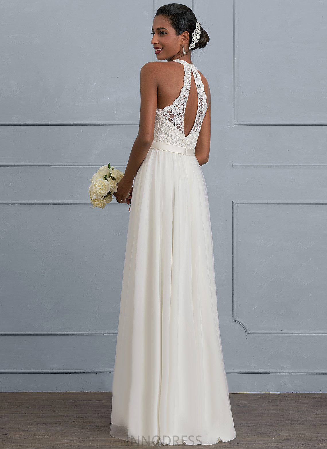 Dress Charmeuse Alejandra Wedding Dresses Lace A-Line Tulle Wedding Floor-Length