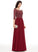 Beading Ina Sequins Neck A-Line Scoop Prom Dresses Chiffon Floor-Length With