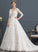 Lizbeth Train Wedding Dresses Tulle Wedding Chapel Dress Ball-Gown/Princess V-neck