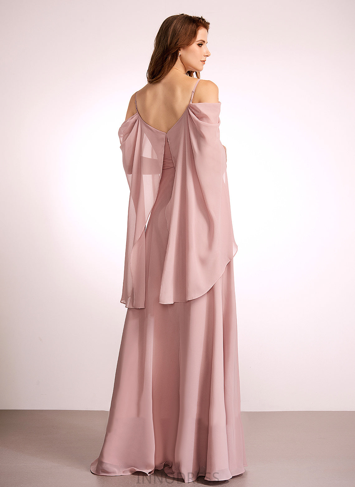 A-Line Neckline Length Silhouette Floor-Length Fabric Straps V-neck Hannah Trumpet/Mermaid Floor Length Natural Waist Bridesmaid Dresses