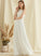 Chiffon Pockets Floor-Length Scoop A-Line Wedding Dresses With Dress Neck Sophia Lace Wedding