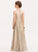 Scoop Neck Sequined Junior Bridesmaid Dresses A-Line Floor-Length Jane