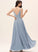 Floor-Length Fabric A-Line V-neck Silhouette Straps Neckline Length Rosa Floor Length A-Line/Princess Natural Waist