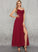 Nina Split A-Line Ankle-Length Prom Dresses V-neck Front With Chiffon