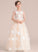 With Tulle Neck Janiah Floor-Length Flower(s) Ball-Gown/Princess Scoop Bow(s) Junior Bridesmaid Dresses