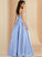 Prom Dresses V-neck Satin Carlee Beading Sequins With Floor-Length Ball-Gown/Princess