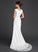 Beading With Lace Court Kaiya Sheath/Column Dress Wedding Train Ruffle Scoop Wedding Dresses Neck