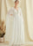 Chiffon With Dress Wedding Dresses Wedding Floor-Length V-neck Crystal A-Line Sequins Lace