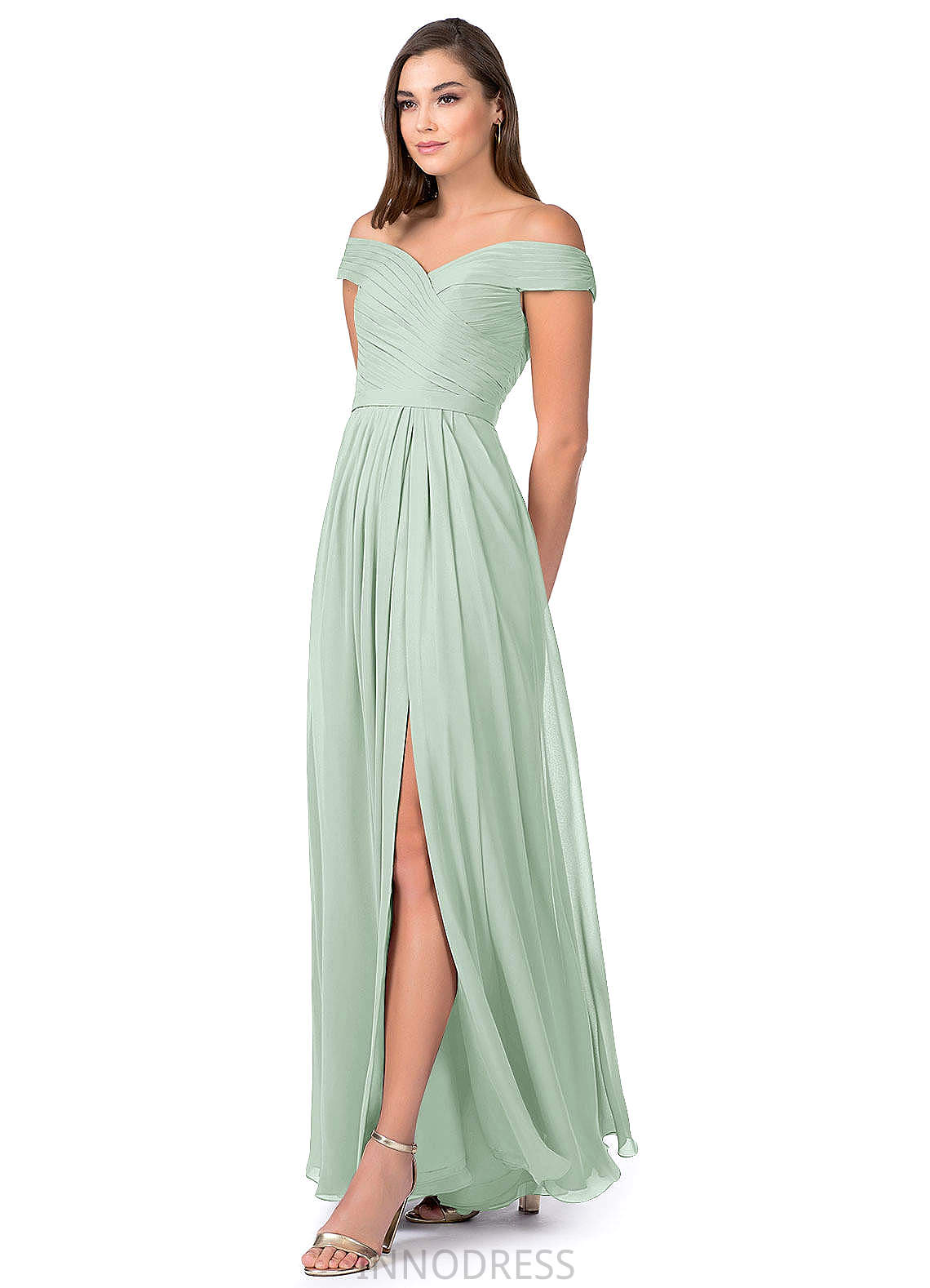 Aniya Trumpet/Mermaid Floor Length Sleeveless Velvet Natural Waist Bridesmaid Dresses