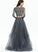 Sequins With Floor-Length Scoop Tulle Prom Dresses Beading Ball-Gown/Princess Neck Adison