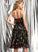 Knee-Length With Prom Dresses Lace Sequins Dylan A-Line Beading V-neck