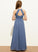 Scoop Junior Bridesmaid Dresses Neck A-Line Floor-Length With Ruffle Lizbeth Chiffon