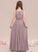 Floor-Length Scoop Neck Clarissa Junior Bridesmaid Dresses Chiffon A-Line
