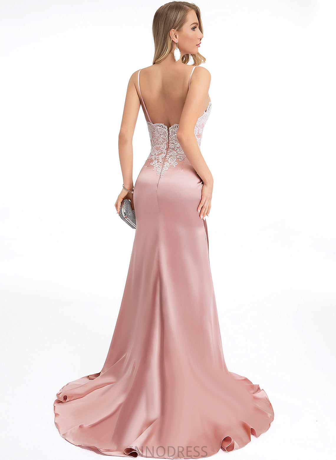 Prom Dresses Lace Train Trumpet/Mermaid Satin Sweetheart Ariel Sweep