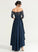 Satin Prom Dresses Sequins Asymmetrical Valeria Off-the-Shoulder Ball-Gown/Princess With