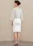 Wedding Dresses Knee-Length Dress Wedding V-neck Sheath/Column Lace Satin Elisa