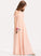 Junior Bridesmaid Dresses Talia V-neck A-Line Floor-Length Chiffon Ruffle With Bow(s)