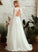 Macie With Train Dress Sweep V-neck Wedding Sequins Wedding Dresses A-Line Beading