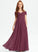 With Chiffon Grace A-Line Off-the-Shoulder Floor-Length Junior Bridesmaid Dresses Ruffle