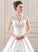 Court Train Satin Wedding Dresses Lace Ball-Gown/Princess V-neck Zoe With Dress Ruffle Wedding