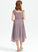Lynn Lace Chiffon Knee-Length Junior Bridesmaid Dresses A-Line With Ruffle V-neck